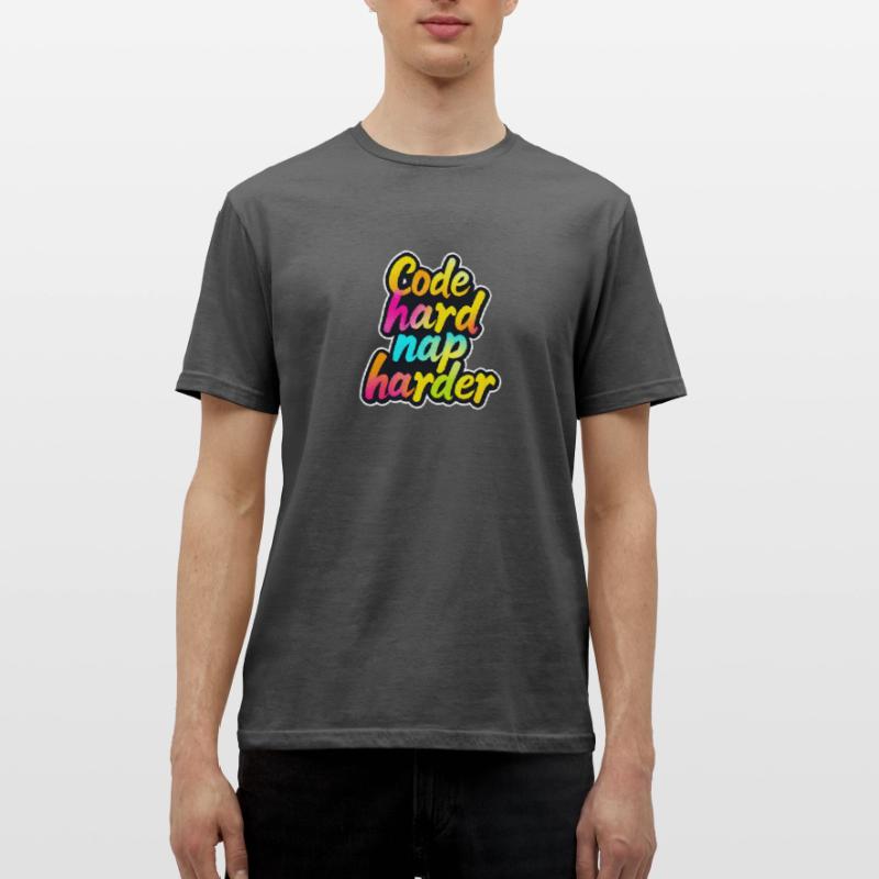 Code Hard Nickerchen Härter Lustiger Programmierer Tee Männer T-Shirt