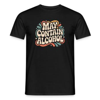 May Contain Alcohol Alkohol Mallorca Saufen JGA - Männer T-Shirt - Schwarz - Vorne - AI Model Male 178 light (178cm)