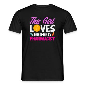 Apotheker Pharmazeutisch-technischer - Männer T-Shirt - Schwarz - Vorne - AI Model Male 178 light (178cm)