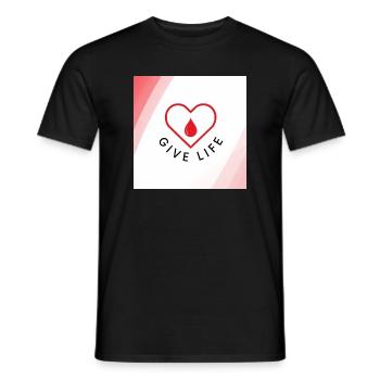 Schenken Sie Leben: Blutspenderherz - Männer T-Shirt - Schwarz - Vorne - AI Model Male 178 light (178cm)