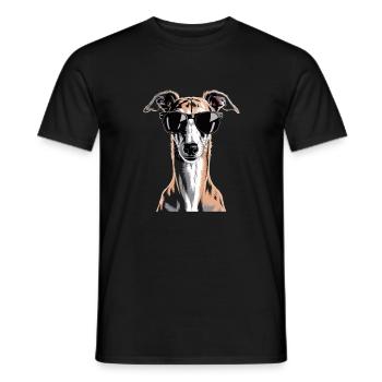 Greyhound Windhund - Men's T-Shirt - black - Front - AI Model Male 178 light (178cm)