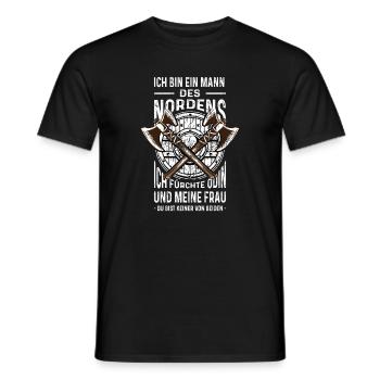 Ich Bin Ein Mann Des Nordens Wikinger Geschenk - Männer T-Shirt - Schwarz - Vorne - AI Model Male 178 light (178cm)