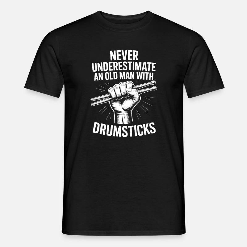 Drummer Saying Funny Drummer Gift - Men's T-shirt - black