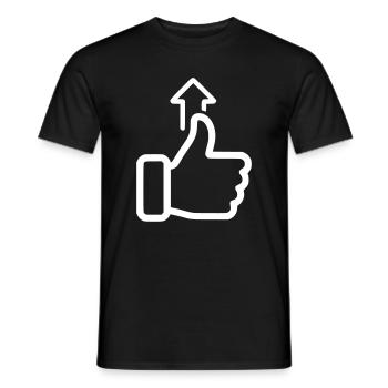 Icône de niveau de main de statut - T-shirt homme - noir - Devant - AI Model Male 178 light (178cm)