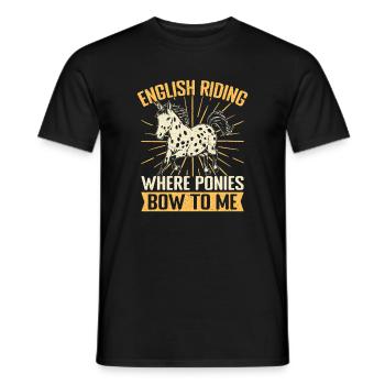 Hobby Horse Rider POny Bow To Me English Riding - Männer T-Shirt - Schwarz - Vorne - AI Model Male 178 light (178cm)