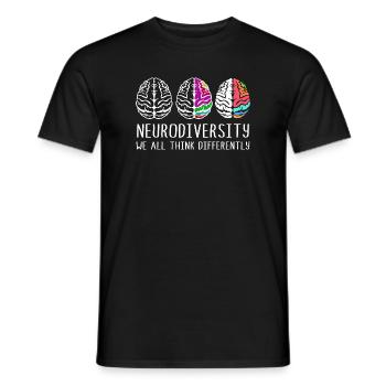 Neurodiversity Autismus Gehirn ADHS Asperger - Männer T-Shirt - Schwarz - Vorne - AI Model Male 178 light (178cm)