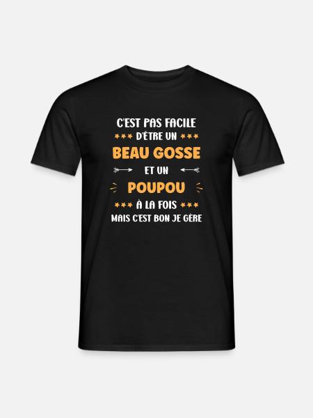 Poupou - Männer T-Shirt - Schwarz