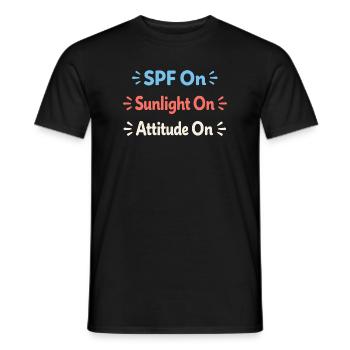 Spf Culture Identity Skin Care Humor - Men's T-Shirt - black - Front - AI Model Male 178 light (178cm)
