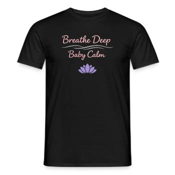 Prenatal Yoga Expectant Mother - Men's T-Shirt - black - Front - AI Model Male 178 light (178cm)