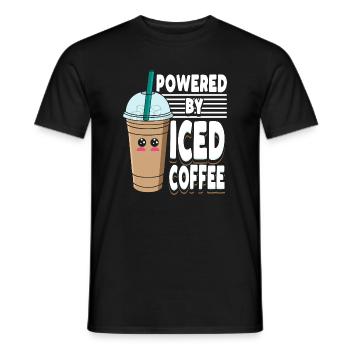 Graphique pastel de café glacé Kawaii mignon - T-shirt homme - noir - Devant - AI Model Male 178 light (178cm)