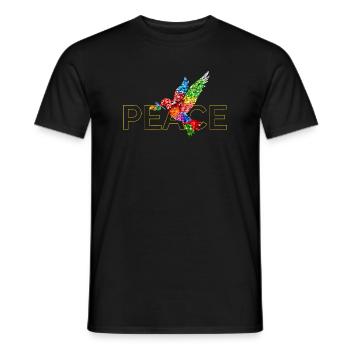 Paix - T-shirt homme - noir - Devant - AI Model Male 178 light (178cm)