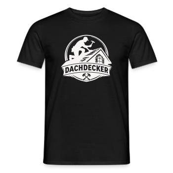 Dachdecker Handwerk Logo Motiv - Männer T-Shirt - Schwarz - Vorne - AI Model Male 178 light (178cm)