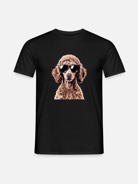 Brauner Pudel - Männer T-Shirt - Schwarz