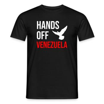 HANDS OFF VENEZUELA - Männer T-Shirt - Schwarz - Vorne - AI Model Male 178 light (178cm)