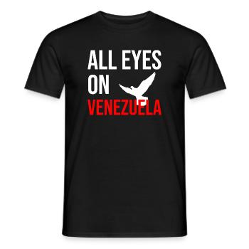 Tous les regards tournés vers le Venezuela - T-shirt homme - noir - Devant - AI Model Male 178 light (178cm)
