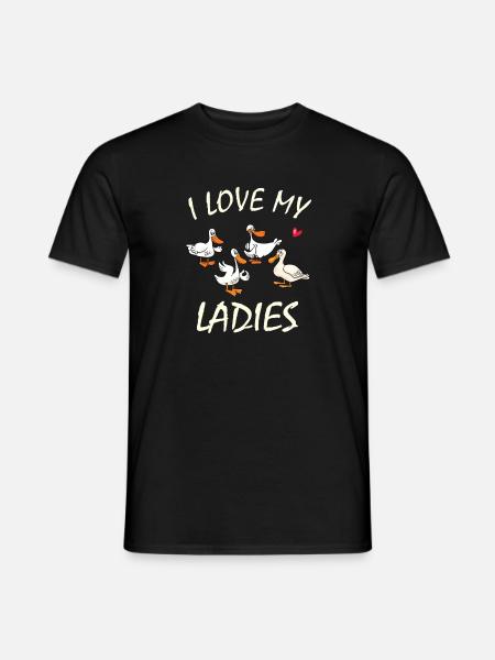 J’aime mes dames - Canards - T-shirt homme - noir