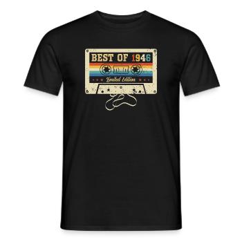 Best Of 1946 80th Birthday - Männer T-Shirt - Schwarz - Vorne - AI Model Male 178 light (178cm)