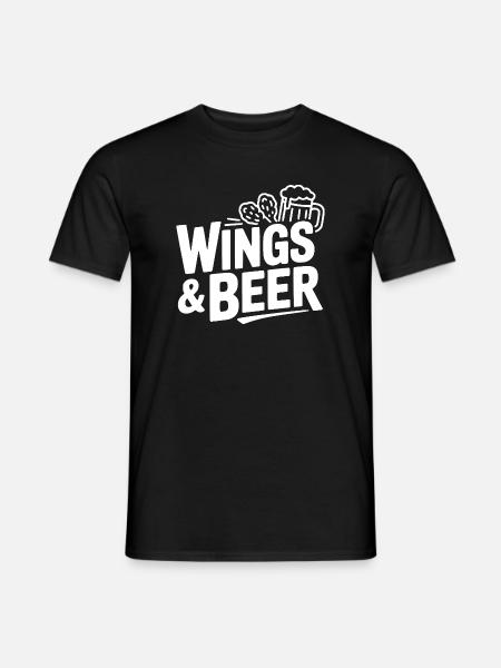 Wings and Beer - Men's T-Shirt - black