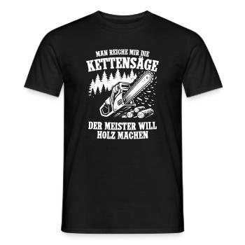 Passe-moi les tronçonneuses - T-shirt homme - noir - Devant - AI Model Male 178 light (178cm)