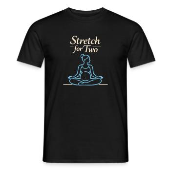 Prenatal Yoga Expectant Mother - Men's T-Shirt - black - Front - AI Model Male 178 light (178cm)