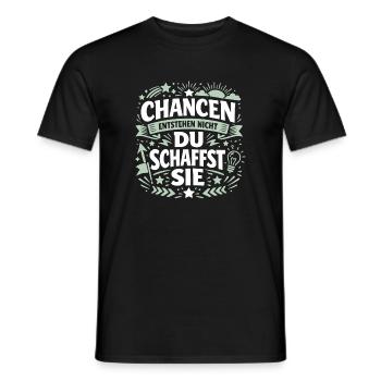 Opportunities don't arise, you create them - success - Men's T-Shirt - black - Front - AI Model Male 178 light (178cm)
