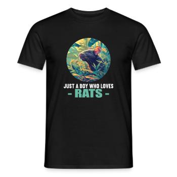 Rat Rat - Men's T-Shirt - black - Front - AI Model Male 178 light (178cm)