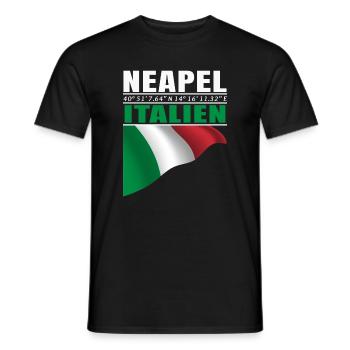 Naples - Men's T-Shirt - black - Front - AI Model Male 178 light (178cm)