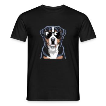 Bouvier d’Appenzeller - T-shirt homme - noir - Devant - AI Model Male 178 light (178cm)