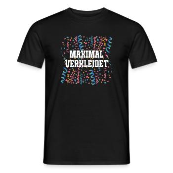 MAXIMALLY DRESSED – Carnival Carnival Costume Spru - Men's T-Shirt - black - Front - AI Model Male 178 light (178cm)