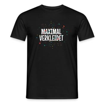 MAXIMALLY DRESSED – Carnival Carnival Costume Spru - Men's T-Shirt - black - Front - AI Model Male 178 light (178cm)