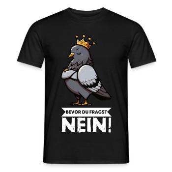Bevor Du Fragst Taube Tauben Taubenliebhaber Vogel - Männer T-Shirt - Schwarz - Vorne - AI Model Male 178 light (178cm)