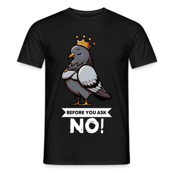Avant de demander Pigeon Pigeons Pigeons Lovers Pigeon Bird - T-shirt homme - noir - Devant - AI Model Male 178 light (178cm)