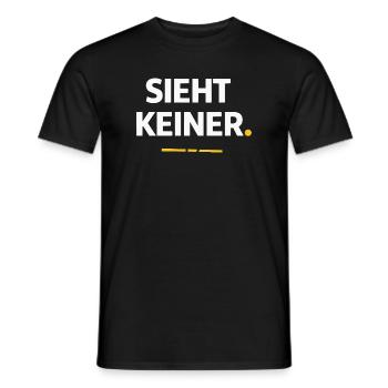 Sieht keiner. – Lustiges Handwerker Shirt - Männer T-Shirt - Schwarz - Vorne - AI Model Male 178 light (178cm)