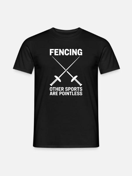 Fencing Sayings Funny Fencing Gift - Men's T-Shirt - black