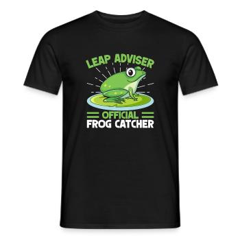 Frog Catcher Leap Adviser Frog - Männer T-Shirt - Schwarz - Vorne - AI Model Male 178 light (178cm)