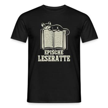 Epische Leseratte - Männer T-Shirt - Schwarz - Vorne - AI Model Male 178 light (178cm)