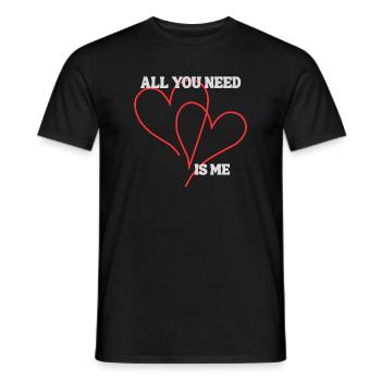 Tout ce dont tu as besoin - T-shirt homme - noir - Devant - AI Model Male 178 light (178cm)