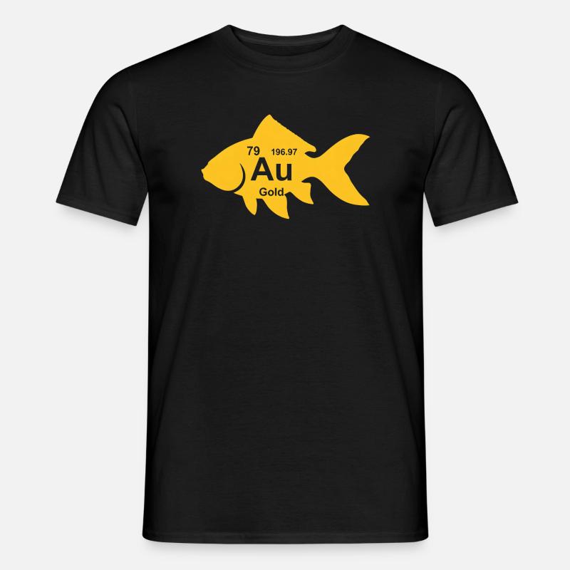 Goldfish Au Gold Element Science Lover - Men's T-shirt - black