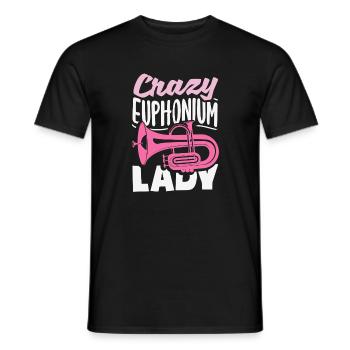 Vintage Euphonium Player - Men's T-Shirt - black - Front - AI Model Male 178 light (178cm)