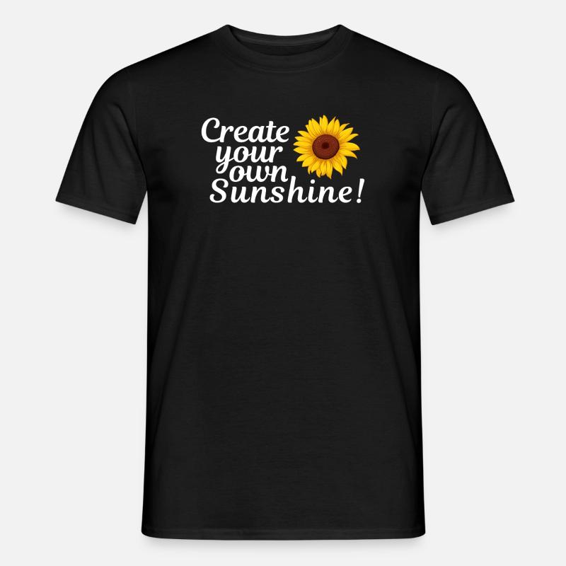 Sonnenblumen-Feeling: Deine eigene Sonne - Männer T-Shirt - Schwarz