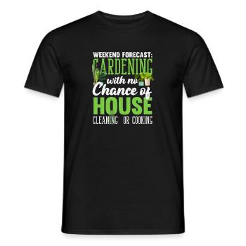 Wochenendvorhersage Pflanzenliebhaber Gärtner - Männer T-Shirt - Schwarz - Vorne - AI Model Male 178 light (178cm)