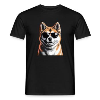 Akita - Männer T-Shirt - Schwarz - Vorne - AI Model Male 178 light (178cm)