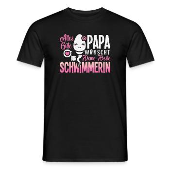 All the best dad wishes you your best swimmer - Men's T-Shirt - black - Front - AI Model Male 178 light (178cm)