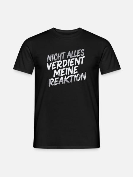 Zero reaction - I don't care - Men's T-Shirt - black