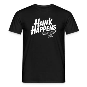 Hawk Happens - Männer T-Shirt - Schwarz - Vorne - AI Model Male 178 light (178cm)