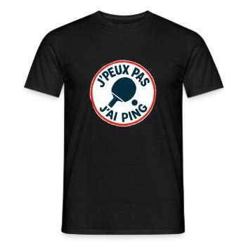 Ich kann nicht, ich ping. - Männer T-Shirt - Schwarz - Vorne - AI Model Male 178 light (178cm)