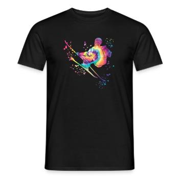 Ski alpin Sports d’hiver Ski nordique - T-shirt homme - noir - Devant - AI Model Male 178 light (178cm)