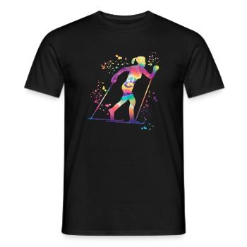 Ski de fond Ski de fond - T-shirt homme - noir - Devant - AI Model Male 178 light (178cm)