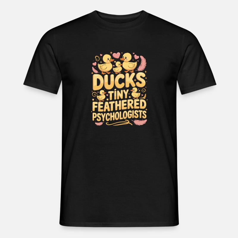  Ducks Tiny Feathered Psychologists Lustiger Enten - Männer T-Shirt - Schwarz