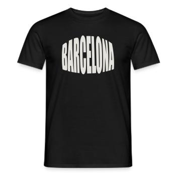Barcelona Large Logo - Men's T-Shirt - black - Front - AI Model Male 178 light (178cm)